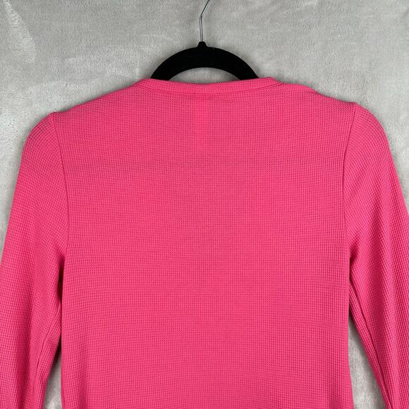Athleta Wind Down Sleep Top Womens XS Pink Waffle Knit Long Sleeve Loungewear - Picture 5 of 14